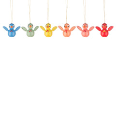 Hanging Tree Ornament Assorted Behang Chickens (6 Pack)