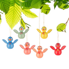 Hanging Tree Ornament Assorted Behang Chickens (6 Pack)