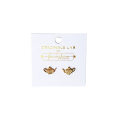 Tea Pot Stud Earring 18K Gold Plated - Gewürzhaus