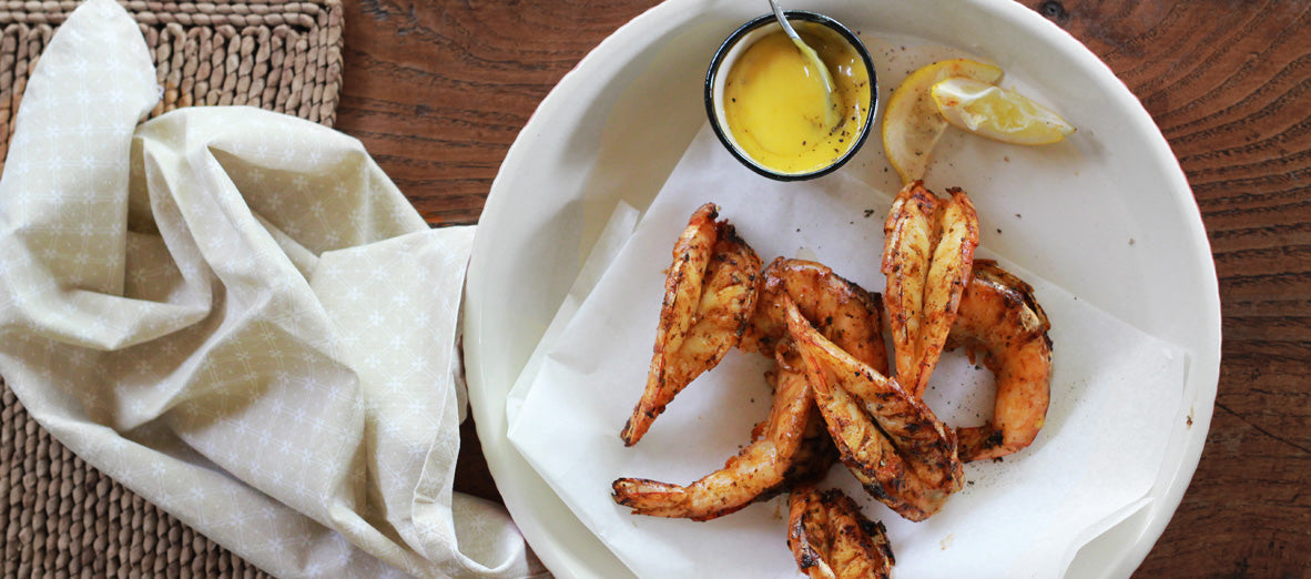 BBQ Chermoula Prawns with Lemon Aioli Recipe