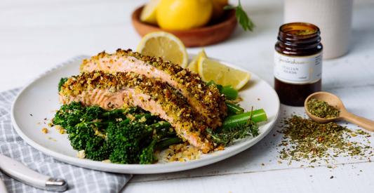 Salmon with Herb & Parmesan Crust