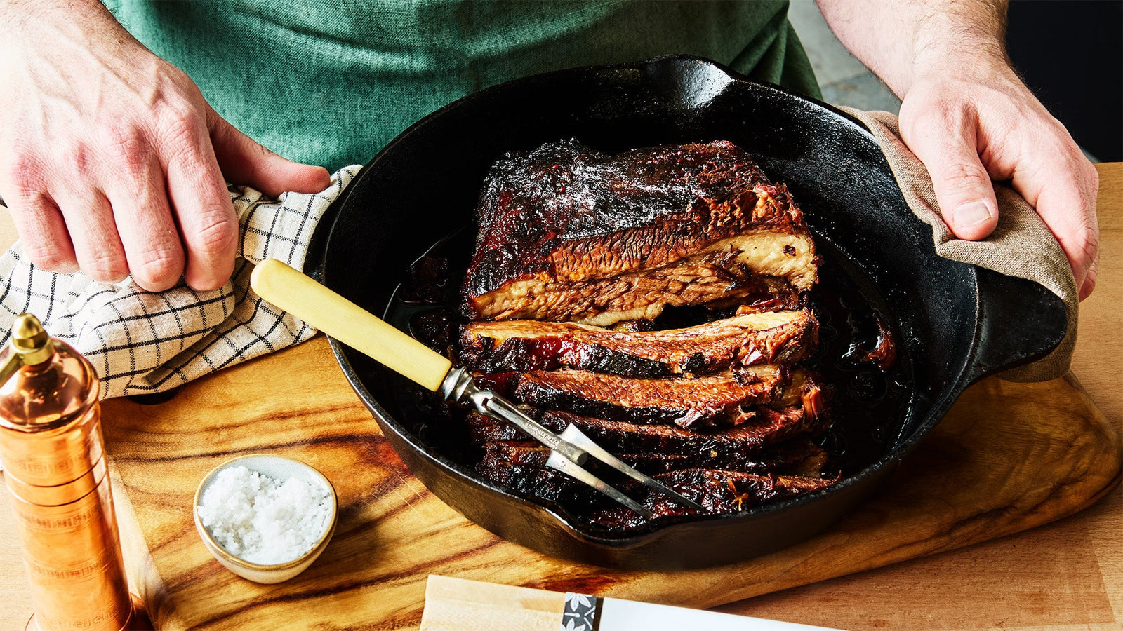 Sweet and Smoky Beef Brisket with Zesty Apple Slaw