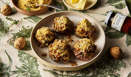 Stuffed Australian Bush Pepper Mushrooms