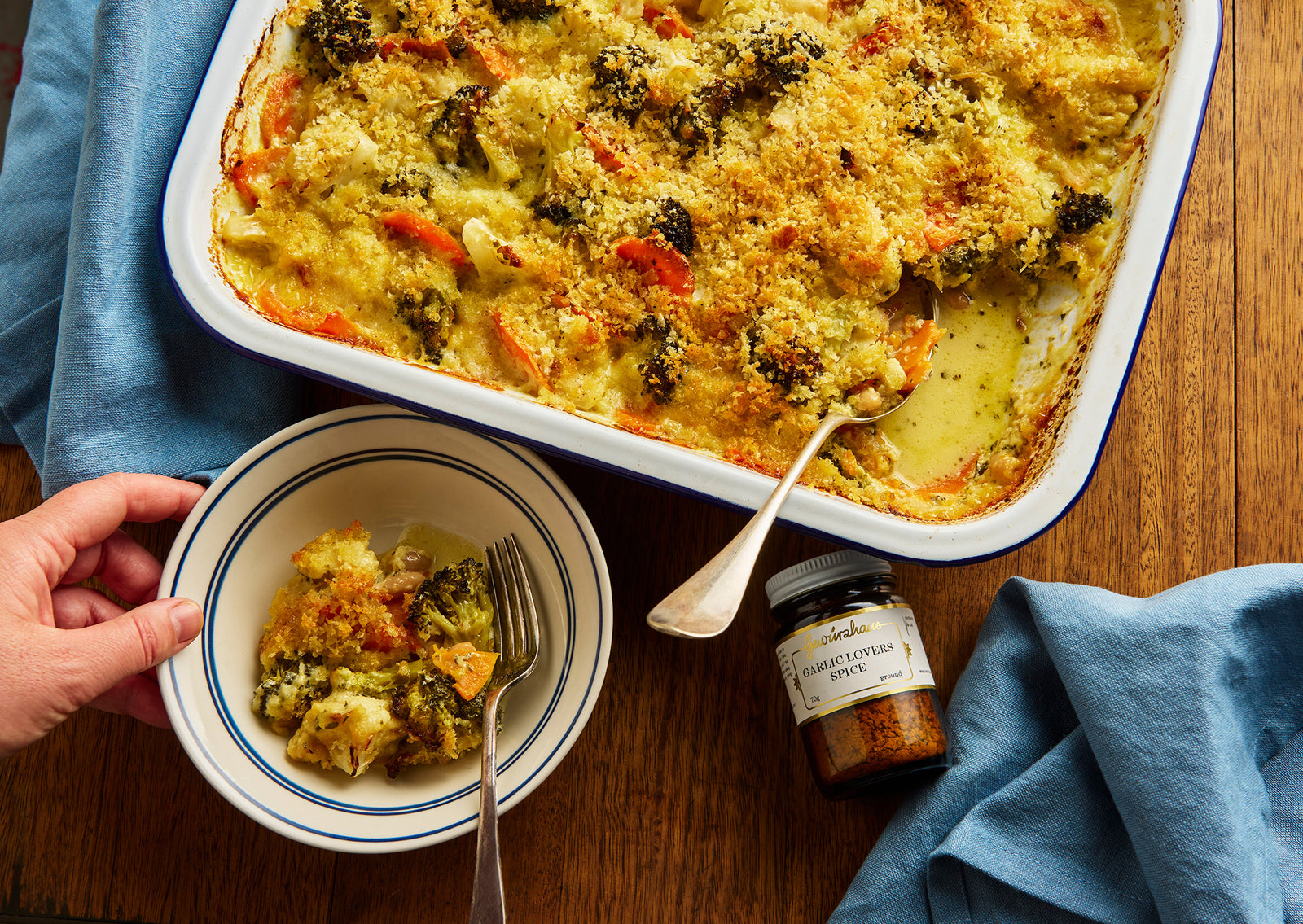 Creamy Vegetable and Cannellini Bean Gratin