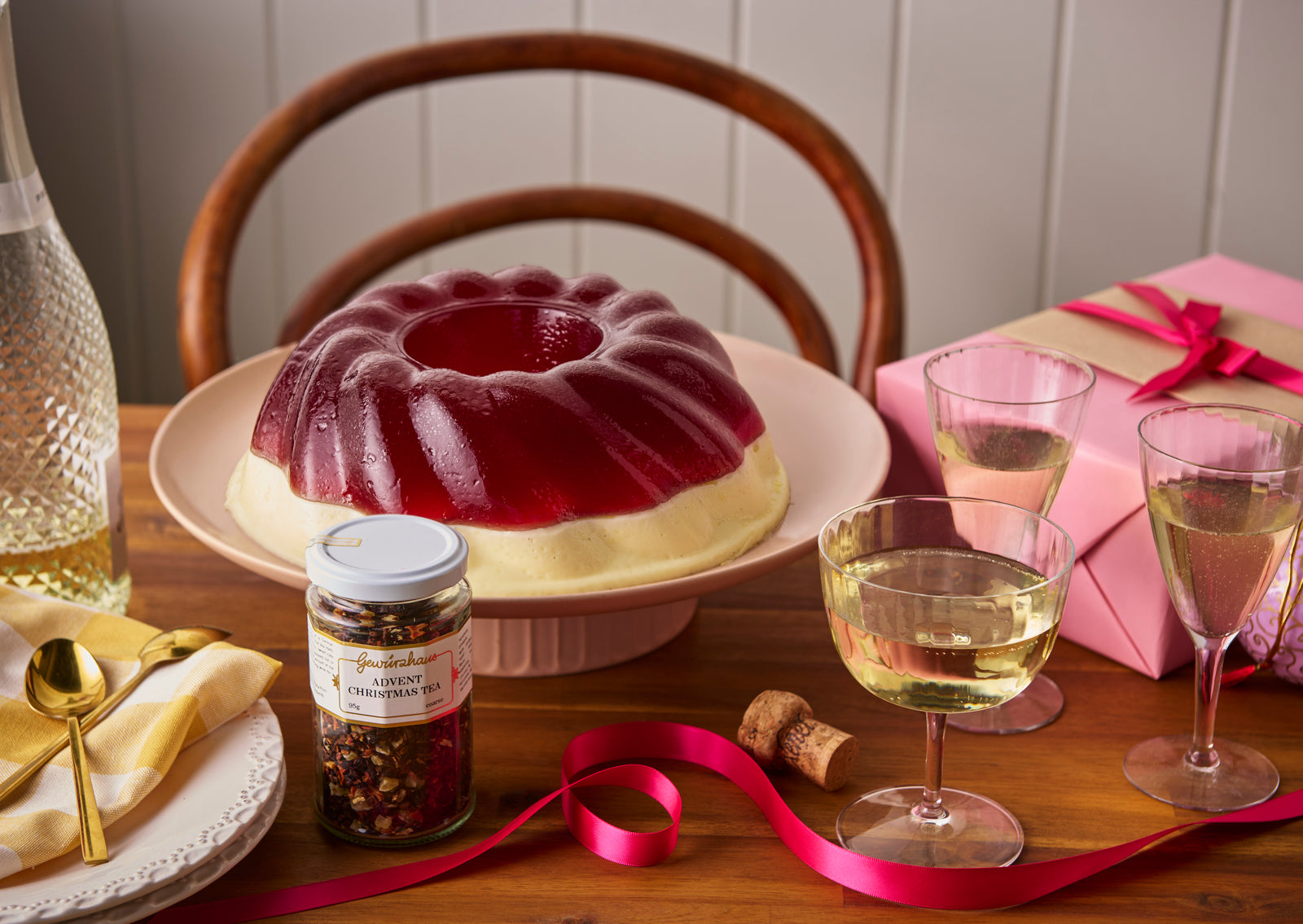 Advent Tea Jelly & Vanilla Bean Panna Cotta Bundt