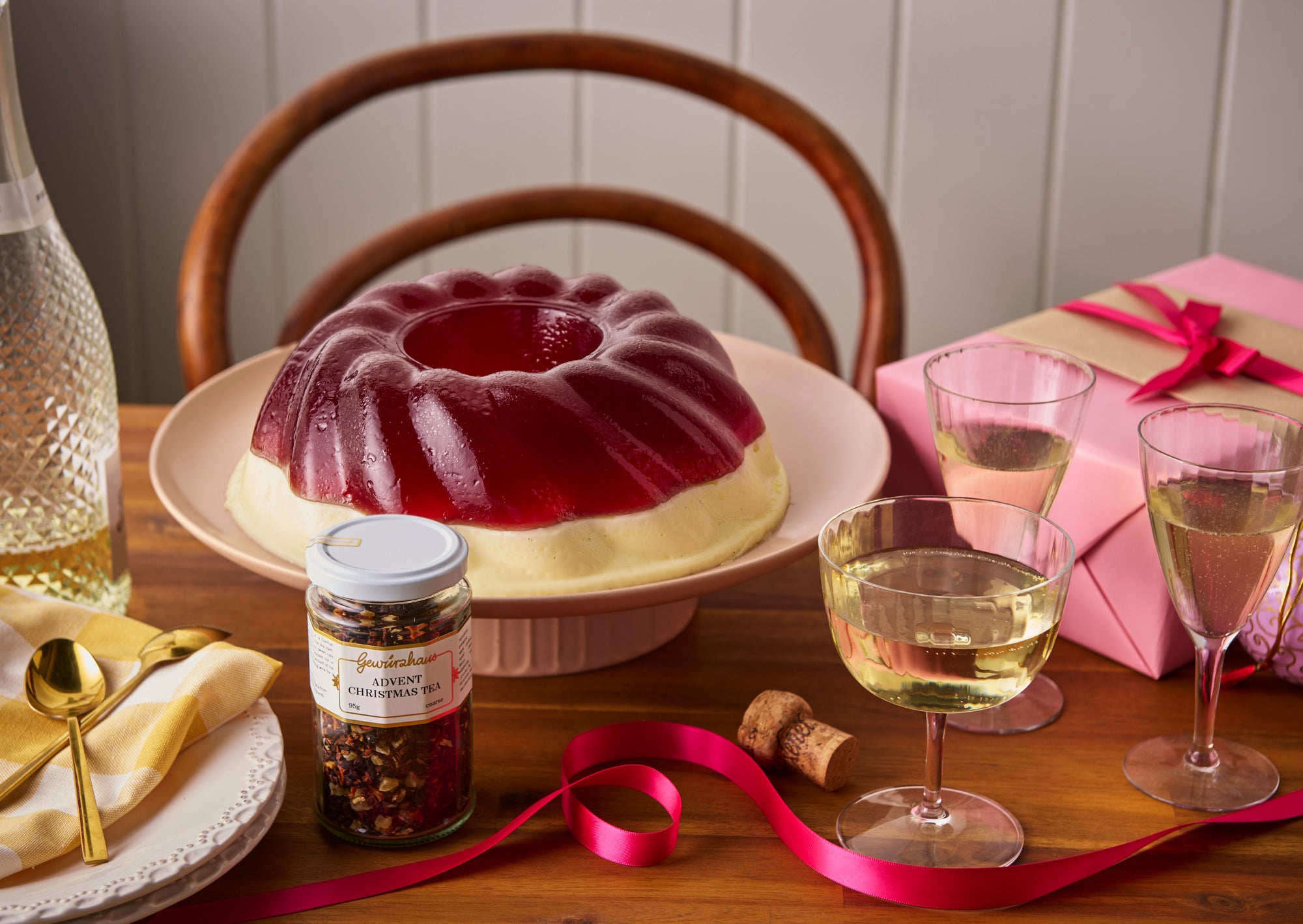 Advent Tea Jelly & Vanilla Bean Panna Cotta Bundt