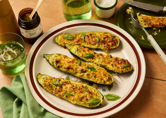 Mediterranean Stuffed Zucchinis 