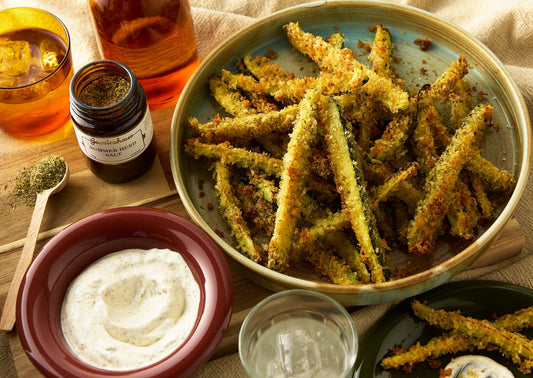 Crunchy Zucchini Fries with Summer Herb Dip 