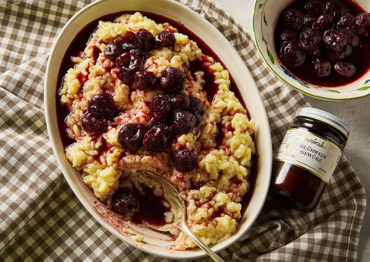 Swedish Rice Pudding with Glühwein Sour Cherries