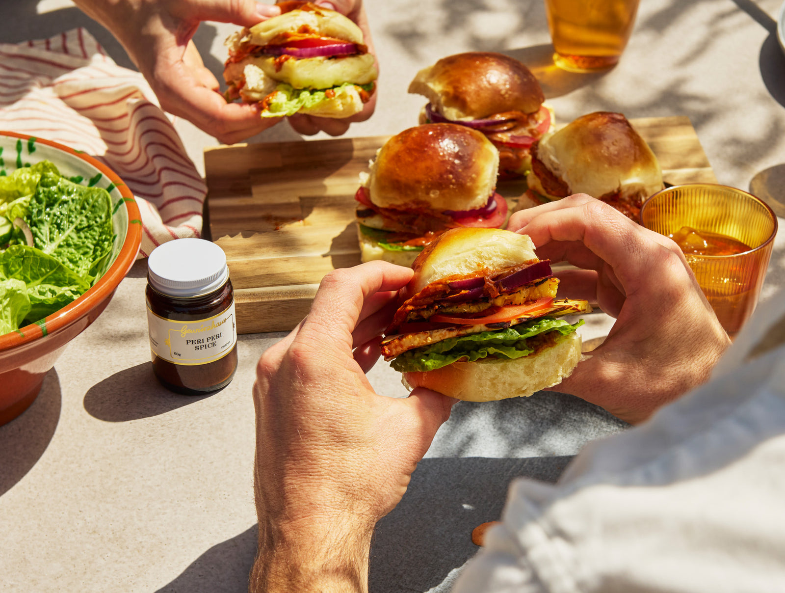 Halloumi Burgers with Perinaise