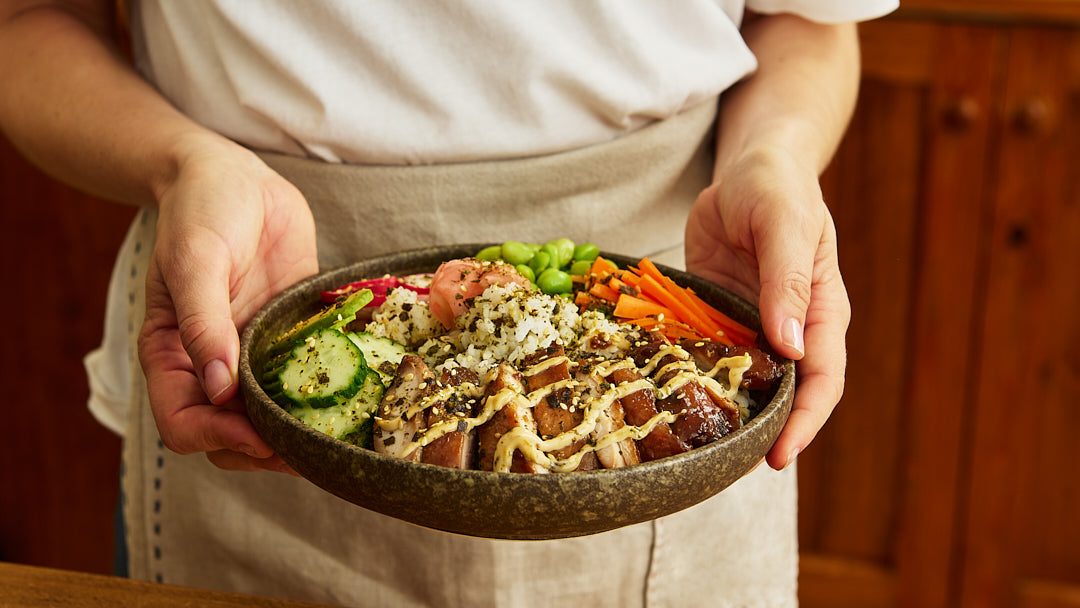 Honey Soy Chicken Rice Bowl with Citrus Furikake