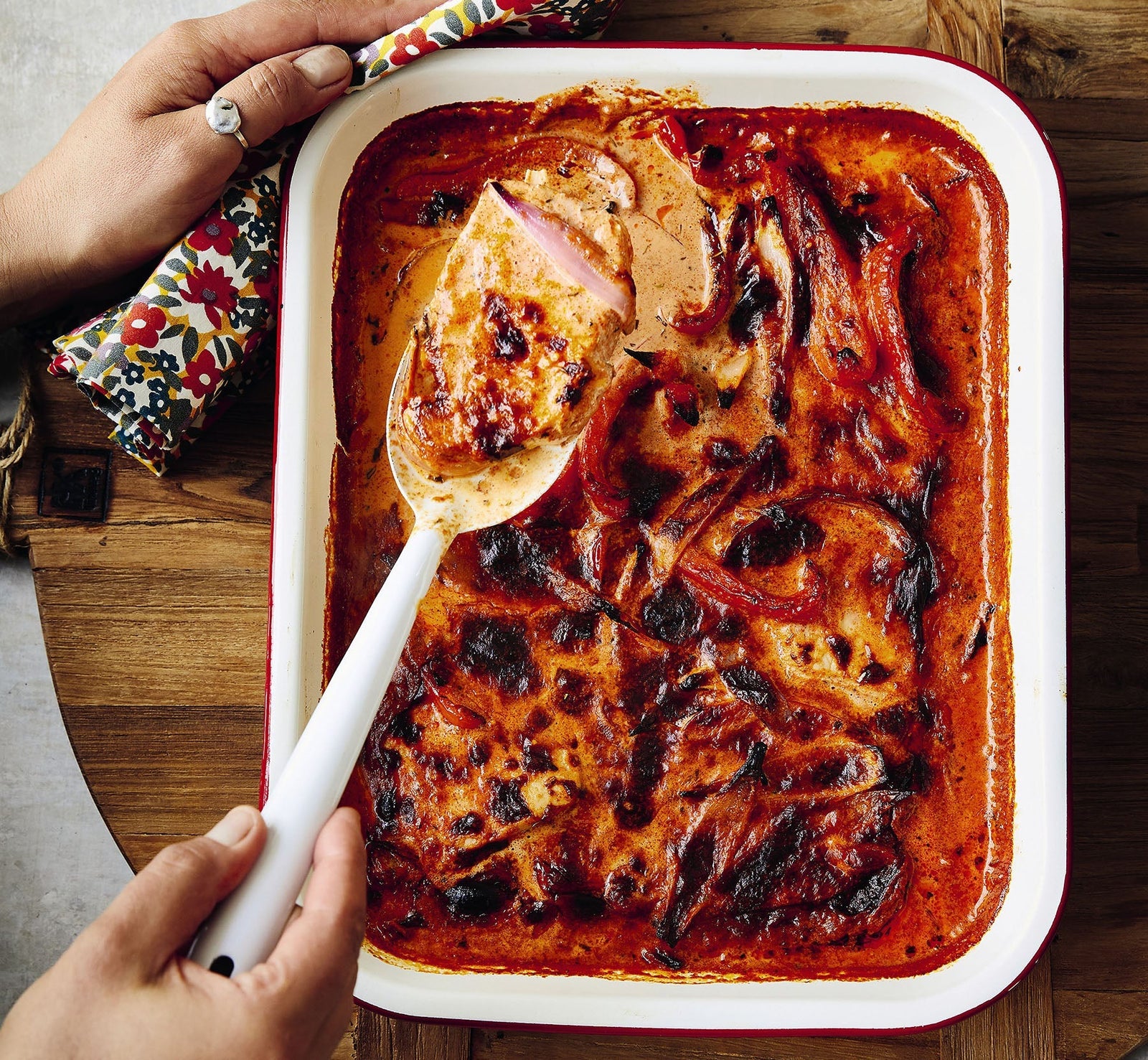 Creamy Paprika Pork Traybake