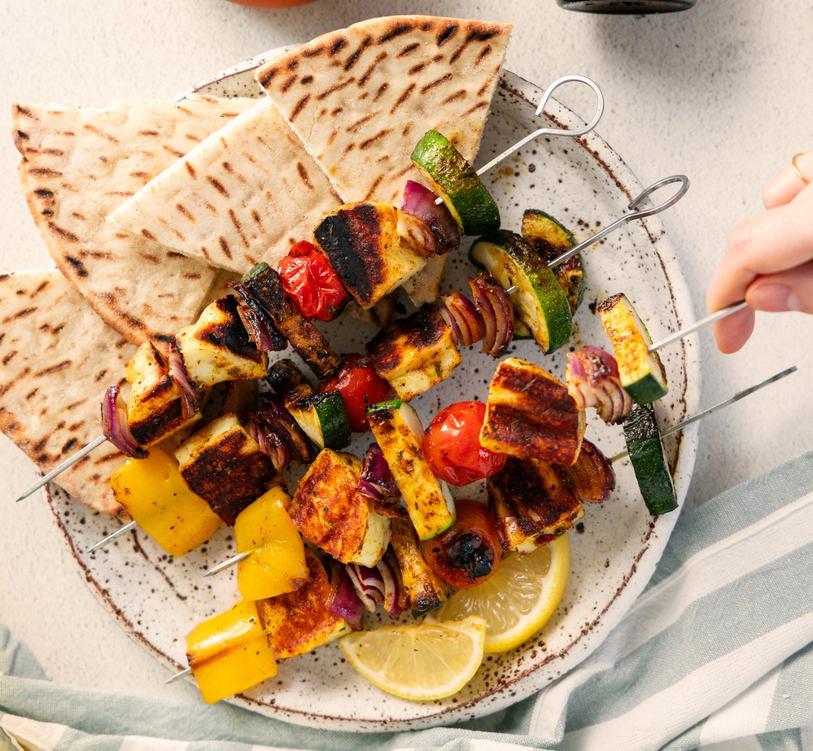 Grilled Halloumi Skewers