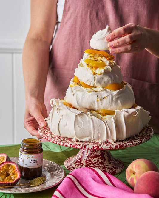 Lemon Myrtle Tiered Pavlova