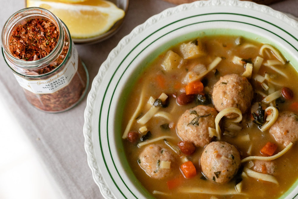 Chicken Noodle Soup with Meatballs – Gewürzhaus