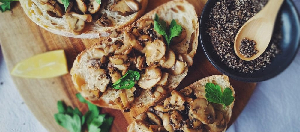 Mushroom Bruschetta with Porcini Salt – Gewürzhaus