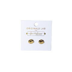 Hot Cross Bun Stud Earring 18K Gold Plated