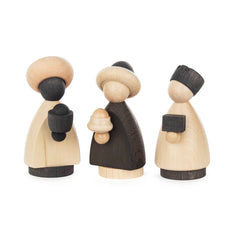 Three Kings, Black and Natural (Set of 3)