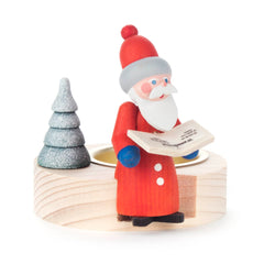 Tealight Holder with Santa Claus and book