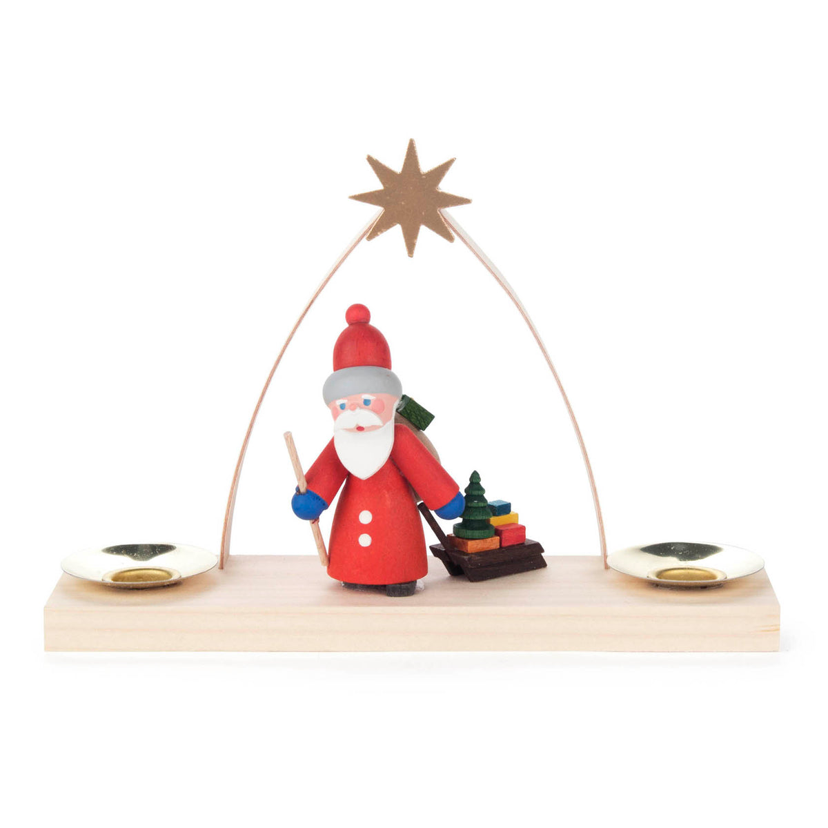 Candle Arch, Santa with Sleigh, Multi Colour, Pyramid Candles