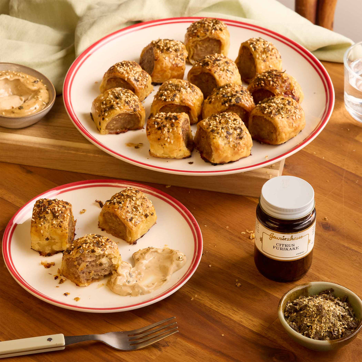 Gewürzhaus - Gyoza-Style Sausage Rolls with Citrus Furikake