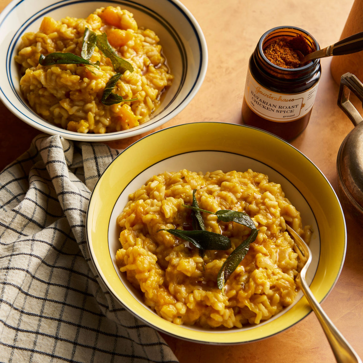 Creamy Pumpkin Risotto with Bavarian Roast Chicken Spice