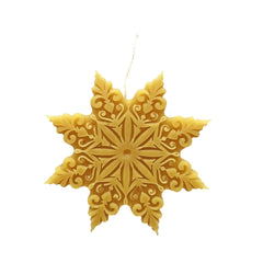 Beeswax Candle, Snowflake