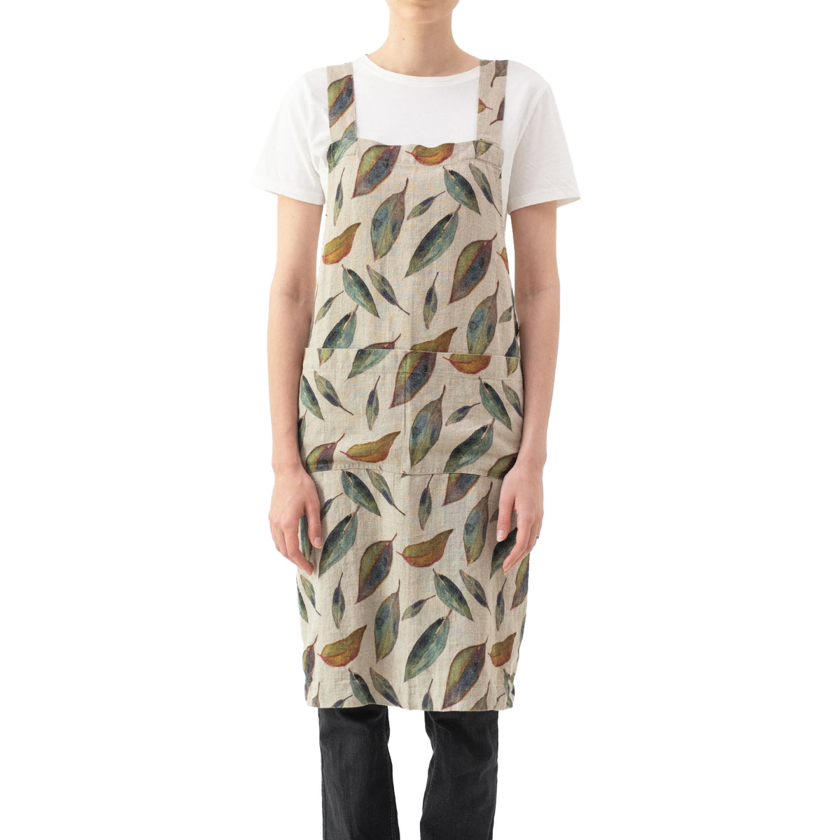 Gewürzhaus - Linen Crossback Apron Golden Fall on Natural