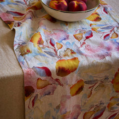 Gewürzhaus - Linen Table Runner Orange Flow on Natural