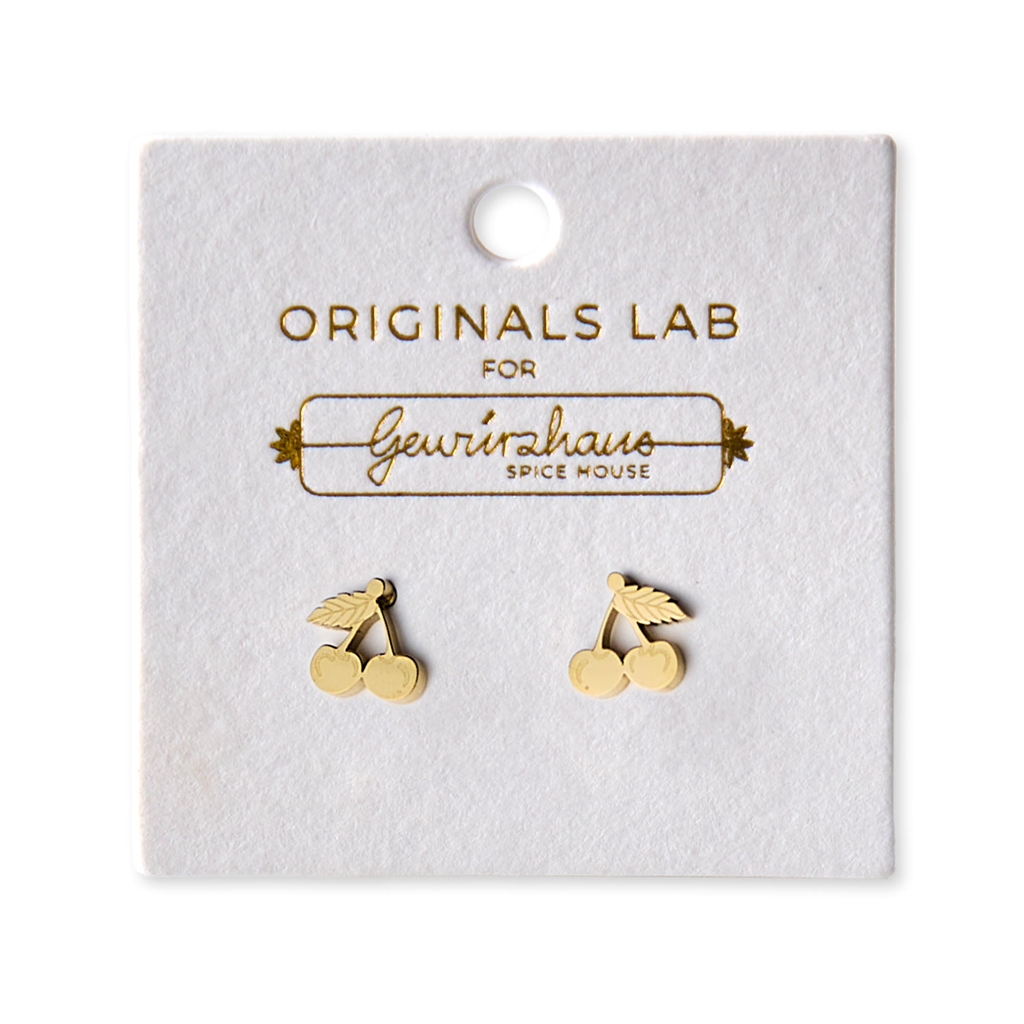 Gewürzhaus - Cherries Stud Earring 18K Gold Plated