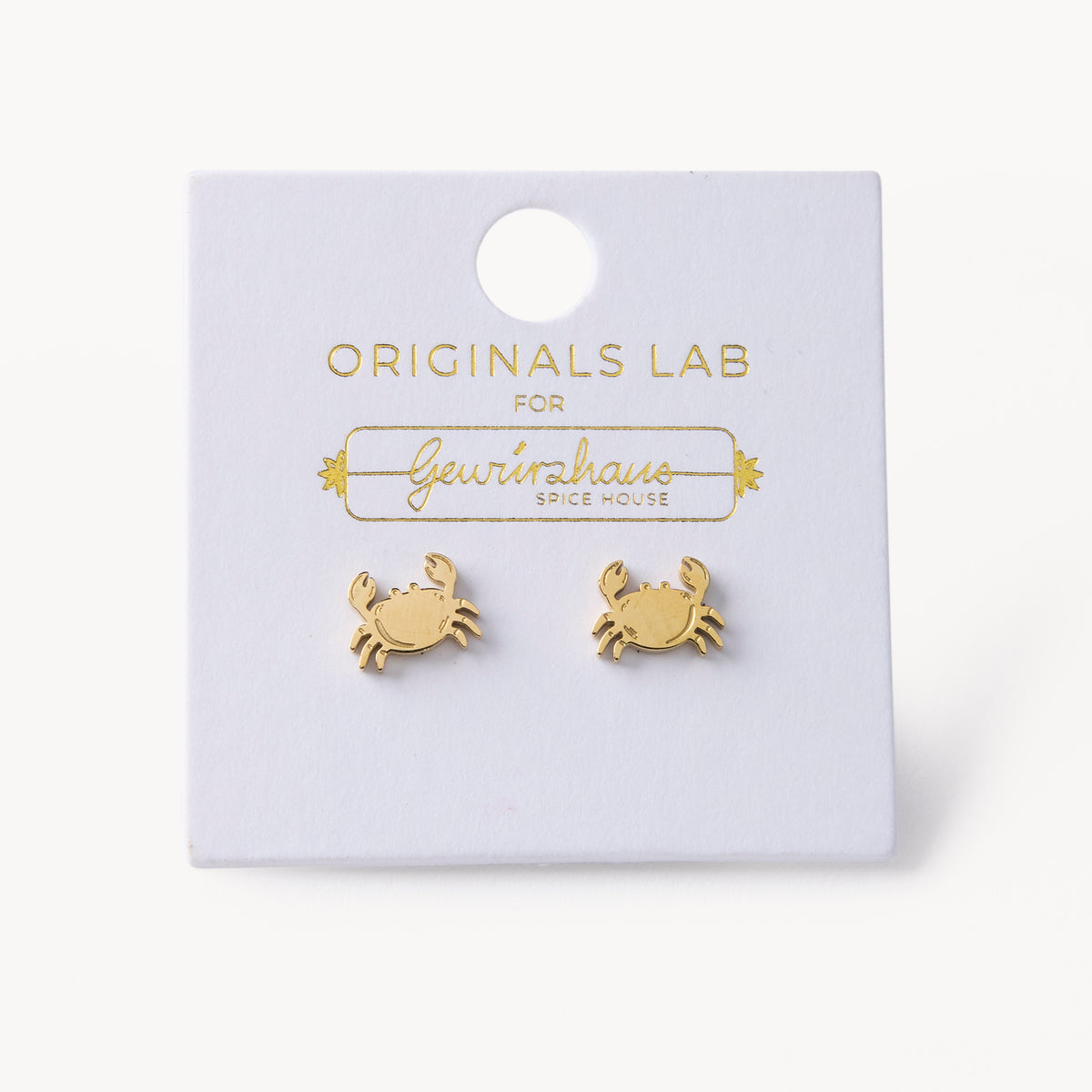 Gewürzhaus - Crab Stud Earring 18K Gold Plated