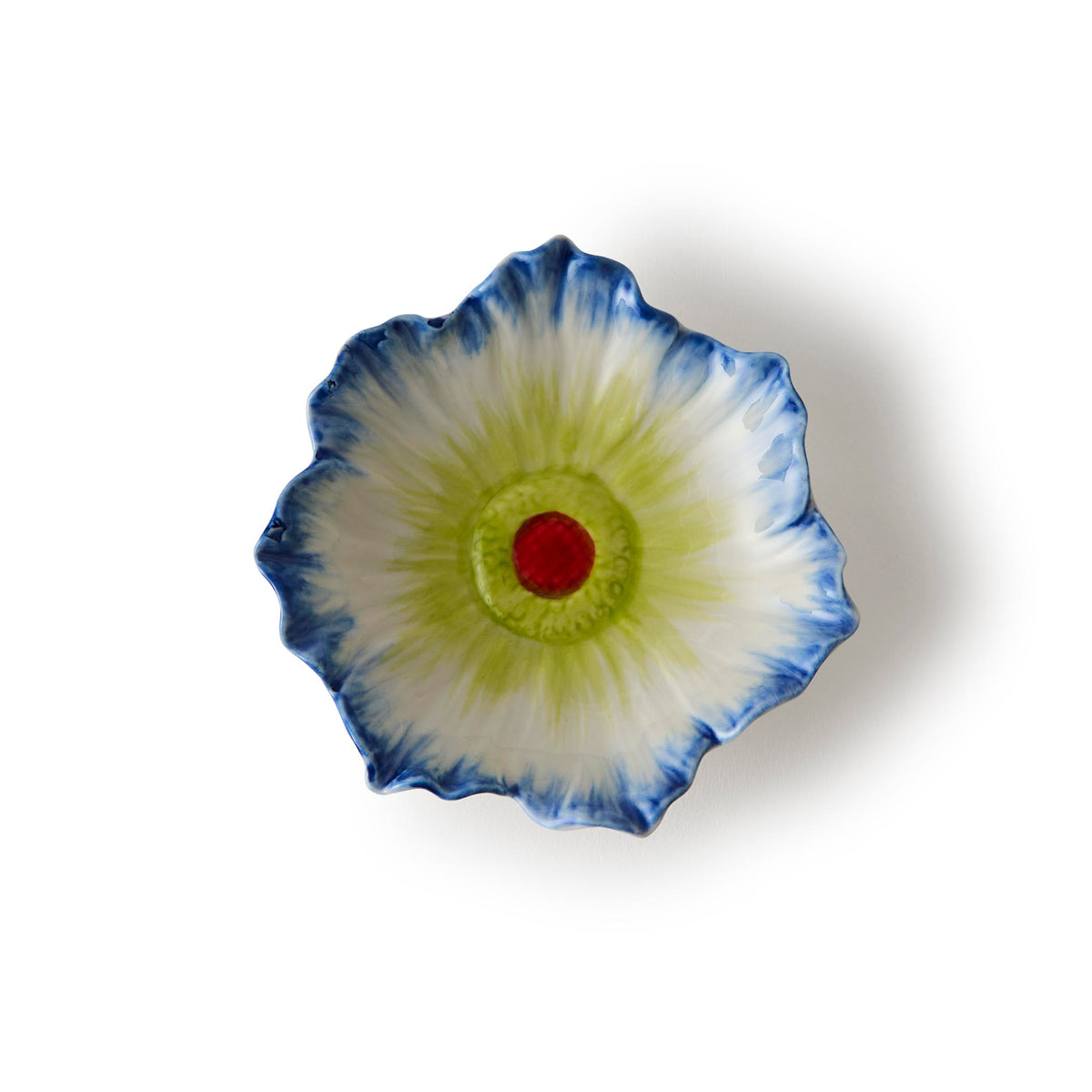 Flower Trinket Dish Blue