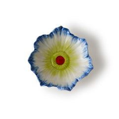 Flower Trinket Dish Blue