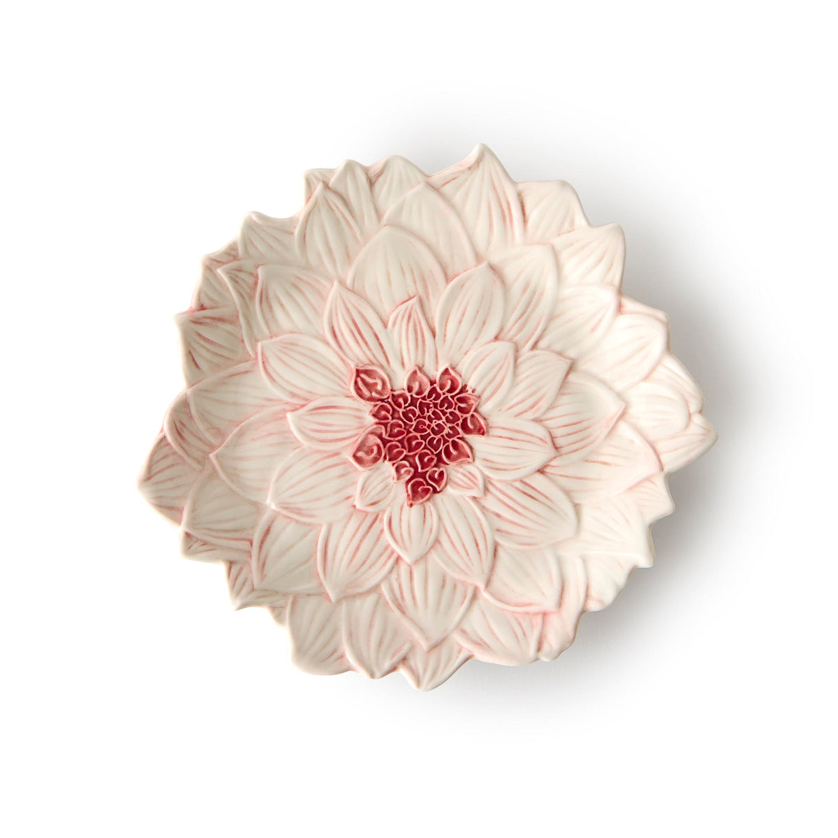 Flower Plate Pink with Red Centre