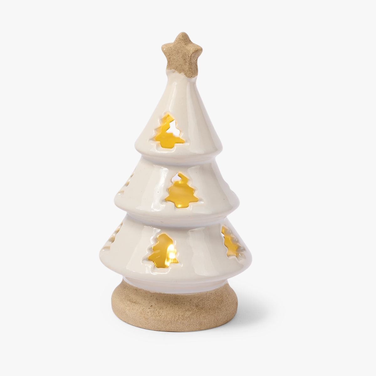 Gewürzhaus - Mini Ceramic Christmas Tree with LED White