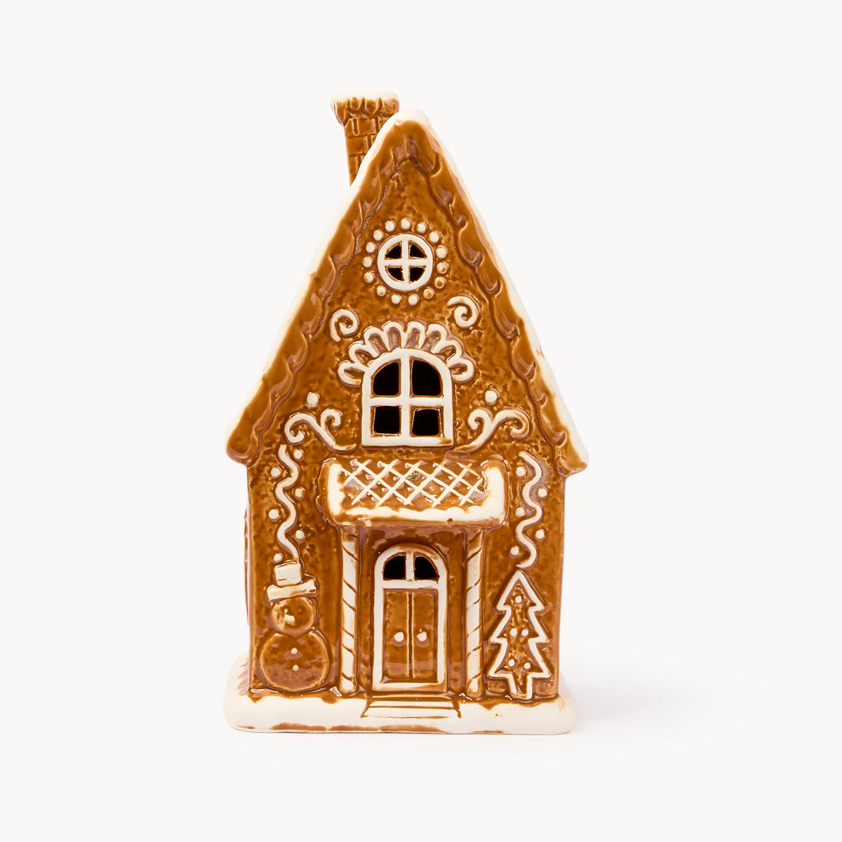 Gingerbread House Ceramic with LED, Large