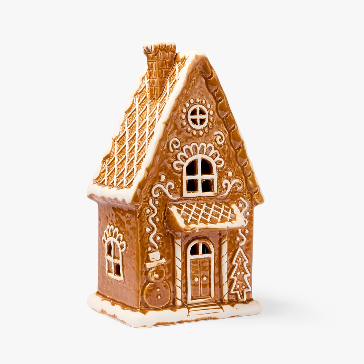 Gingerbread House Ceramic with LED, Large