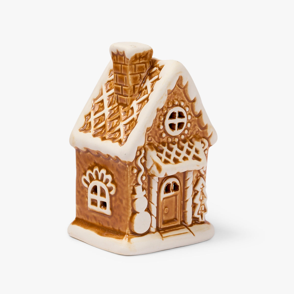 Gingerbread House Ceramic with LED, Small