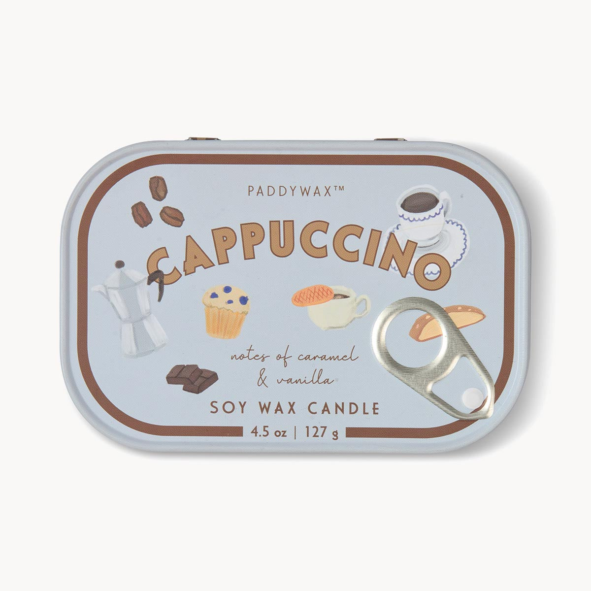 Cappuccino Bistro Candle in Tin