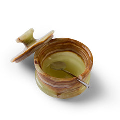 Gewürzhaus - Salt Cellar with Spoon Marble Green