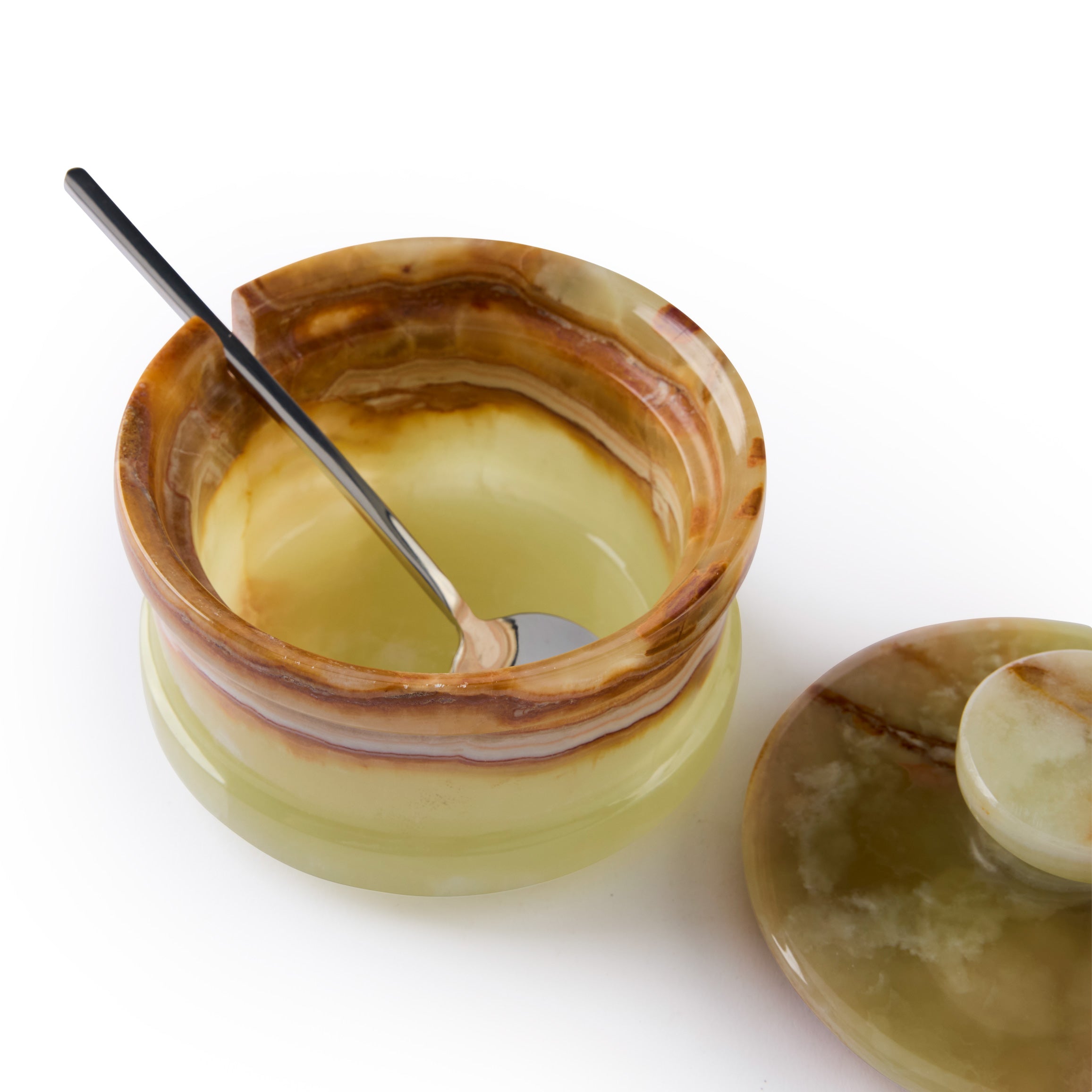 Gewürzhaus - Salt Cellar with Spoon Marble Green