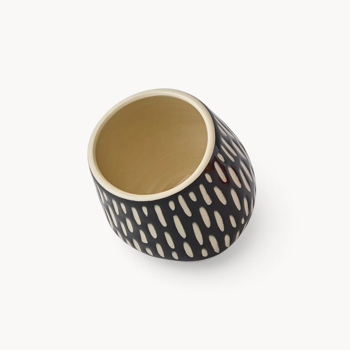 Gewürzhaus - Salt Cellar Ceramic - Dotted Charcoal Black