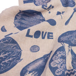Gewürzhaus - tea towel with blue Eat, Drink, Dance design 