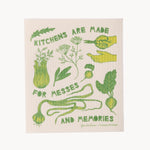 Gewürzhaus - swedish dishcloth with green messes and memories design