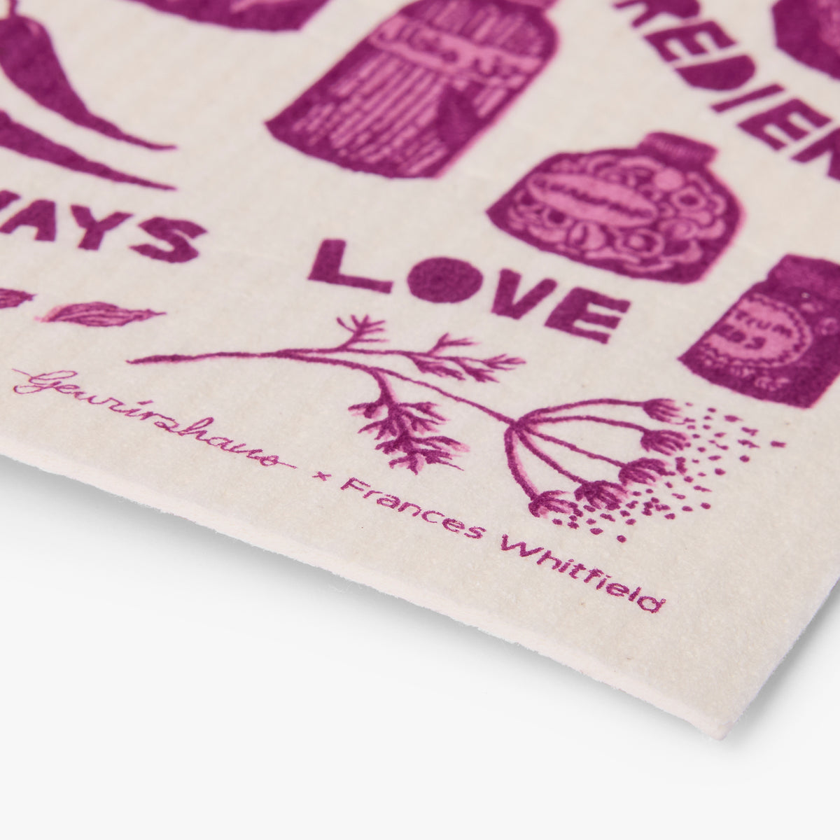 Gewürzhaus - swedish dishcloth with purple secret ingredient design