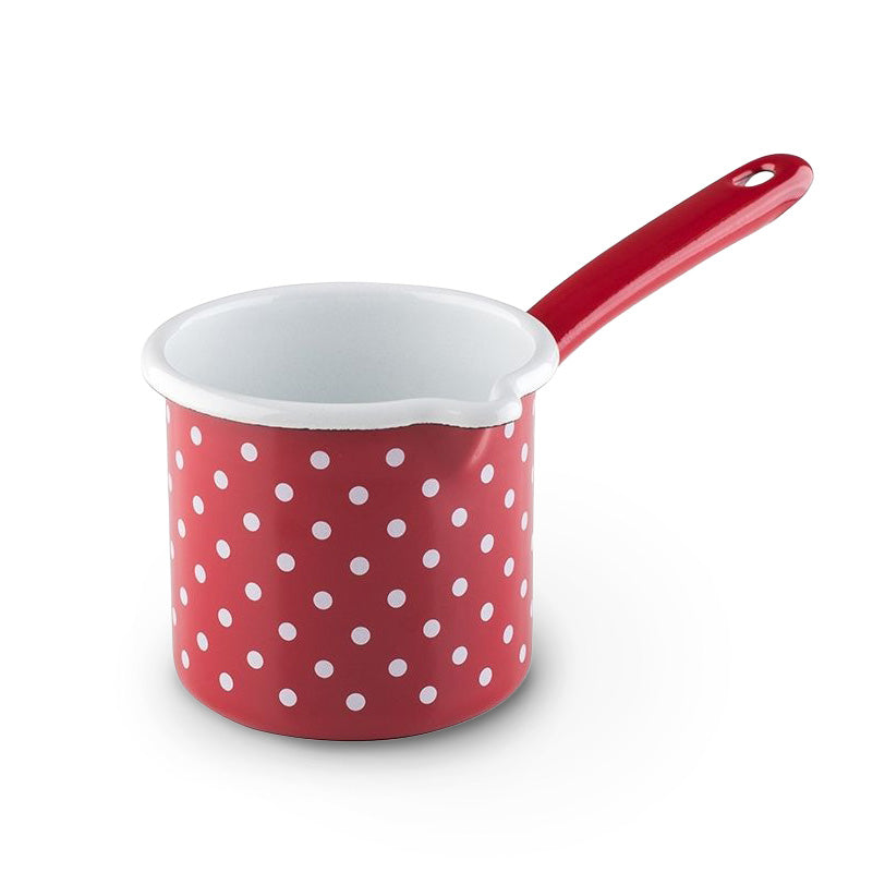 Gewürzhaus - Milk Pot w Handle 10cm/0.75L Red Polka Dots