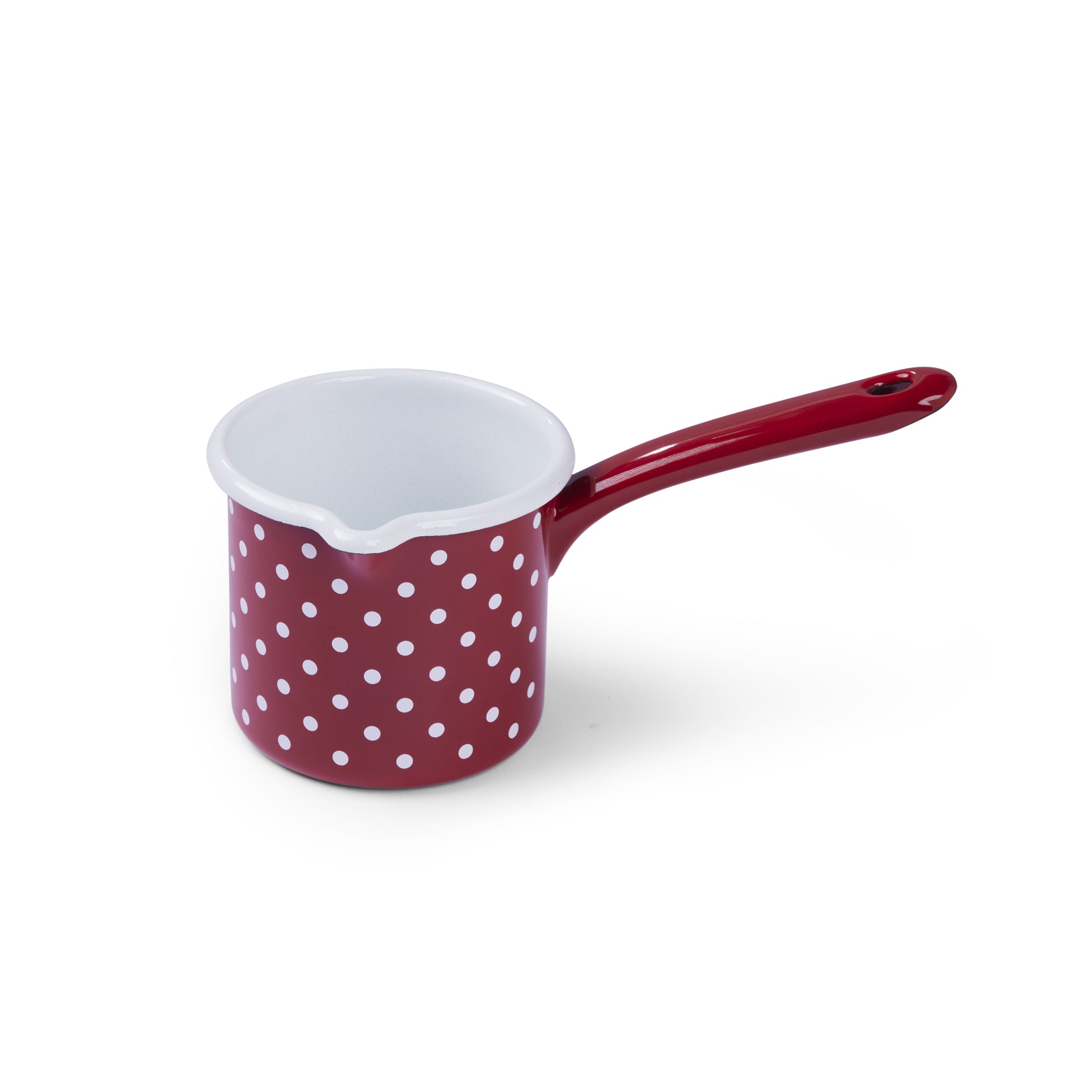 Gewürzhaus - Milk Pot w Handle 10cm/0.75L Red Polka Dots