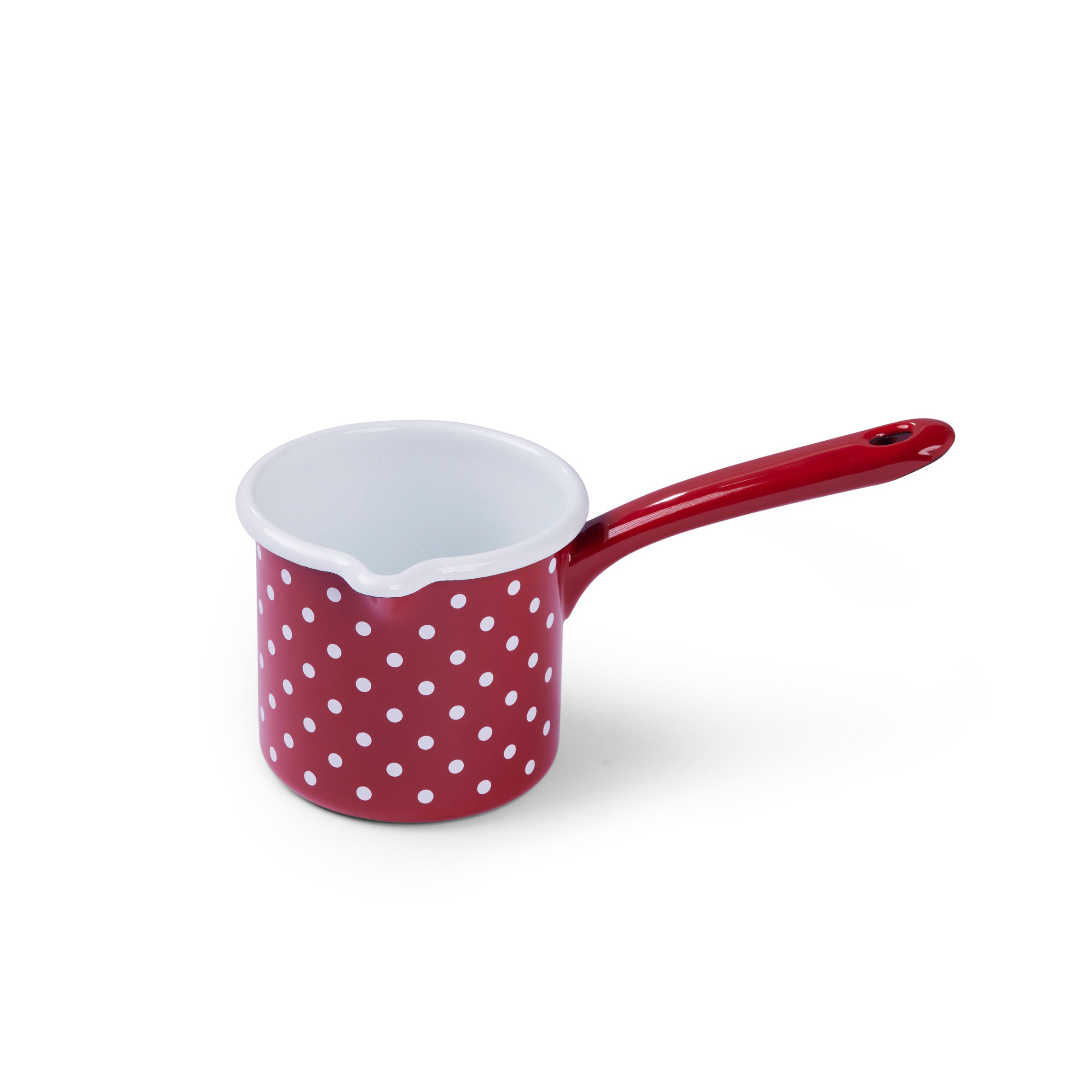Gewürzhaus - Milk Pot w Handle 10cm/0.75L Red Polka Dots
