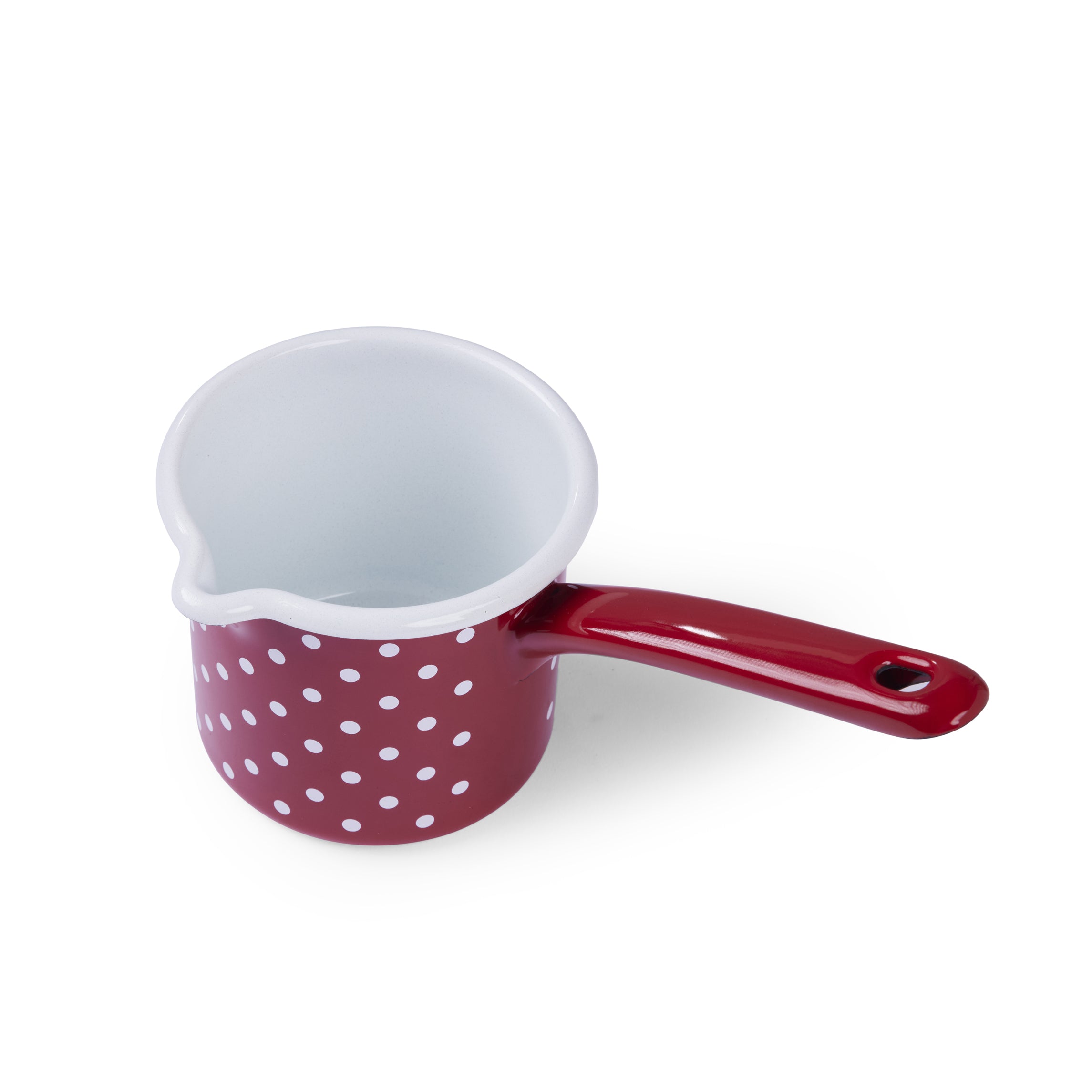 Gewürzhaus - Milk Pot w Handle 10cm/0.75L Red Polka Dots