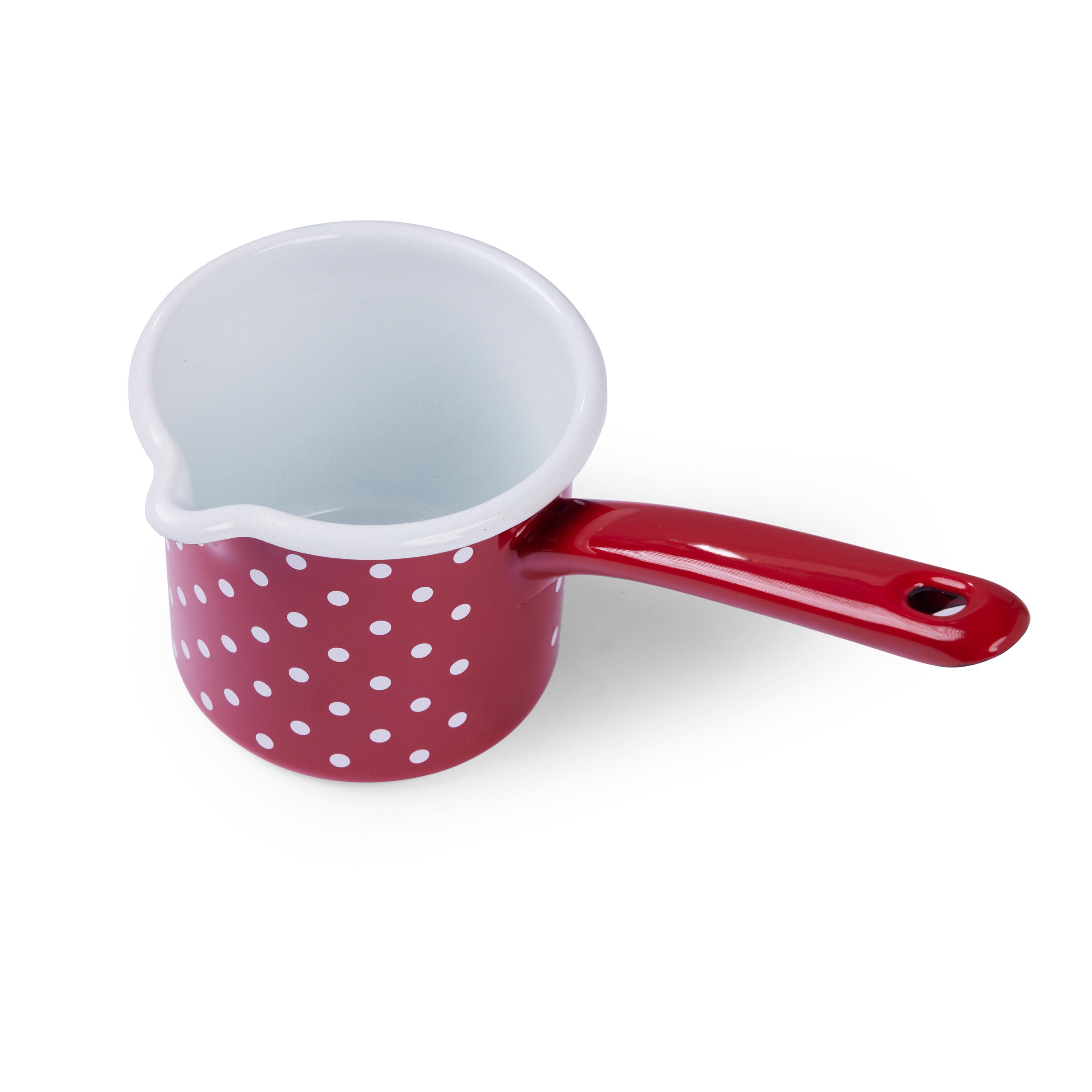 Gewürzhaus - Milk Pot w Handle 10cm/0.75L Red Polka Dots
